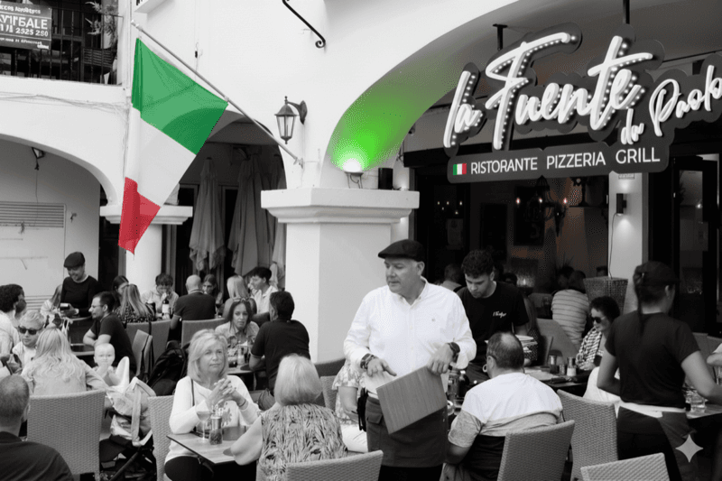 The restaurant entrance